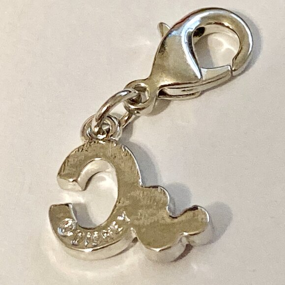 Vintage Disney Pink Crystal Mickey Mouse Ears Charm Clip On Initial Letter C - Picture 7 of 10